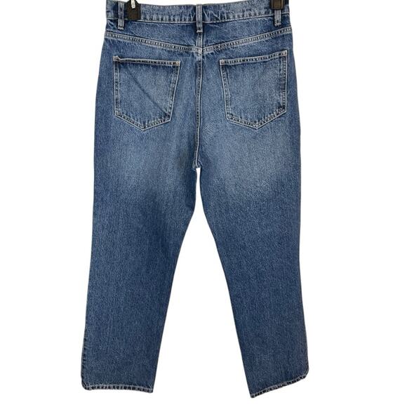 Zara Women Denim Straight Leg High Rise Jeans Medium Wash US 10 - Picture 6 of 13